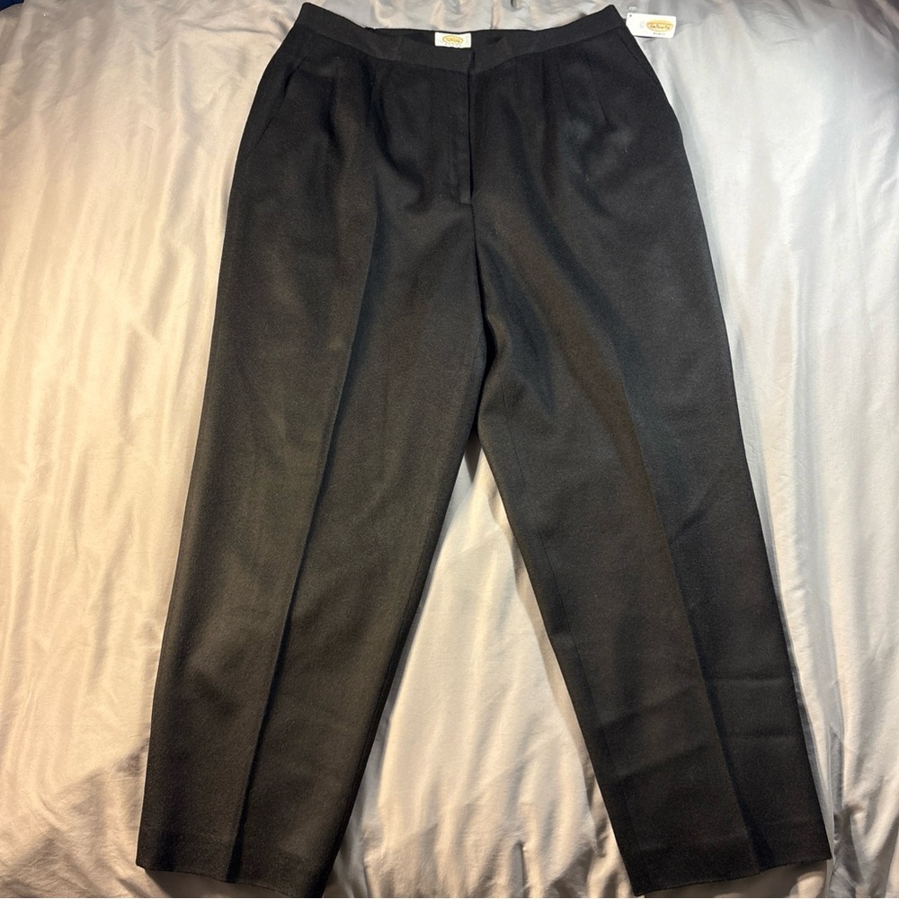 Vintage Talbots Black Camel Hair Wool Dress Pants NWT Classic Career QuietLuxury